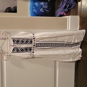 Girls size 7 long white dress